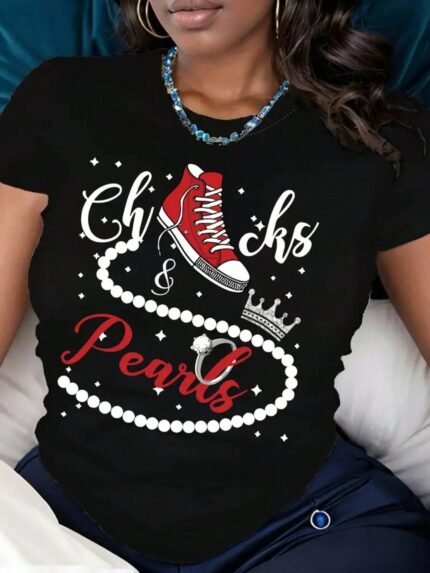 【SKKK】220g printed women’s oversized T-shirt, 100% cotton, comfortable choice