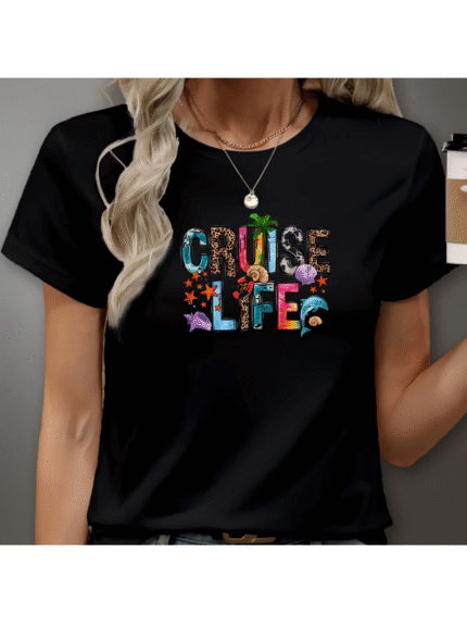 【SKKK】220g printed women’s oversized T-shirt, 100% cotton, comfortable choice