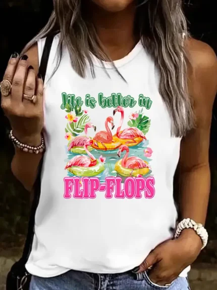 【SKKK】180g printed women’s vest, a comfortable choice for summer