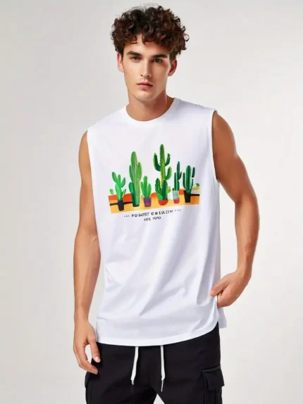 【SKKK】180g printed men’s vest, a comfortable choice for summer