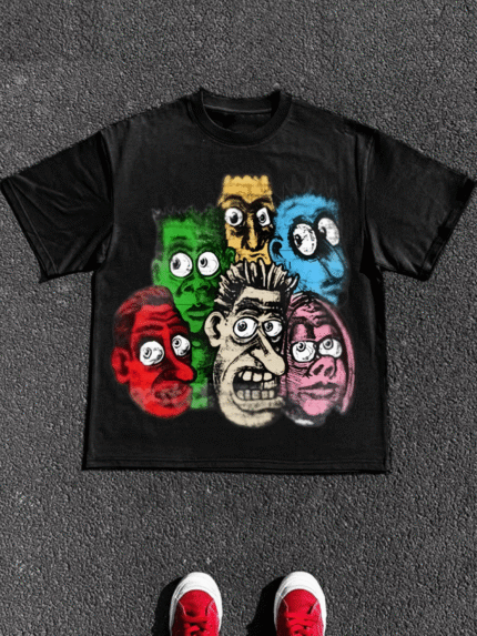 【SKKK】220g printed men’s oversized T-shirt, 100% cotton, comfortable choice