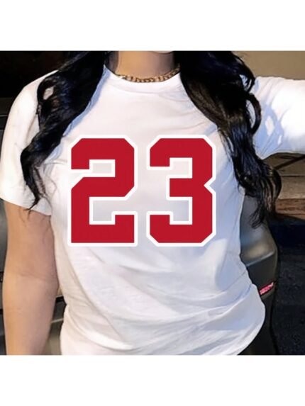 【SKKK】220g printed women’s oversized T-shirt, 100% cotton, comfortable choice