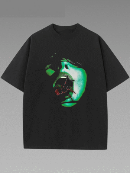 【SKKK】220g printed women’s oversized T-shirt, 100% cotton, comfortable choice