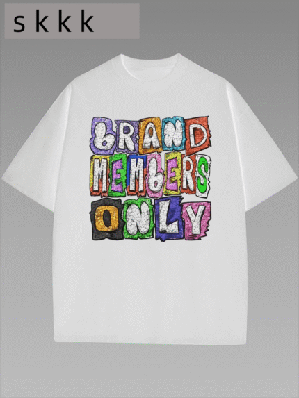 【SKKK】220g printed women’s oversized T-shirt, 100% cotton, comfortable choice