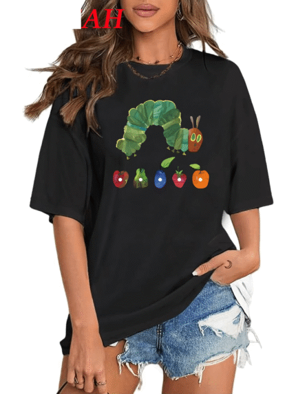 【SKKK】220g printed women’s oversized T-shirt, 100% cotton, comfortable choice