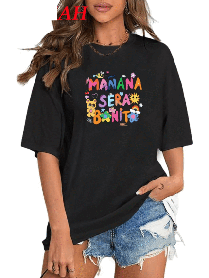 【SKKK】220g printed women’s oversized T-shirt, 100% cotton, comfortable choice