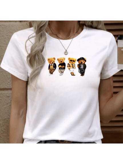 【SKKK】 220g printed women’s T-shirt, 100% cotton, comfortable choice