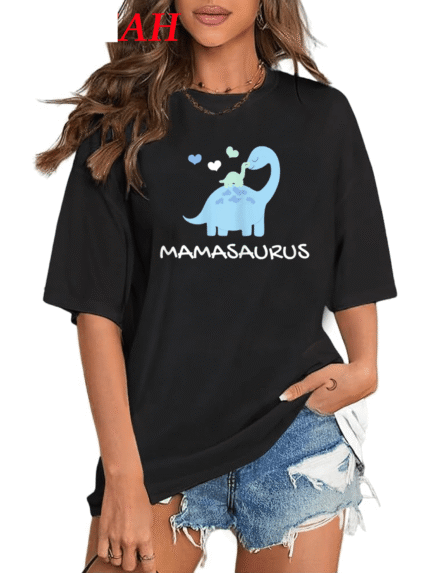 【SKKK】220g printed women’s oversized T-shirt, 100% cotton, comfortable choice