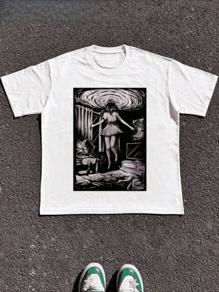 【SKKK】220g printed men’s oversized T-shirt, 100% cotton, comfortable choice