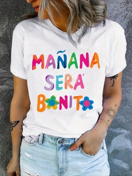 【SKKK】 220g printed women’s T-shirt, 100% cotton, comfortable choice