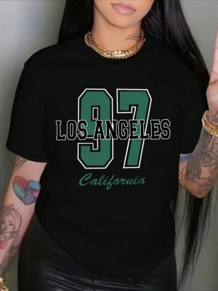 【SKKK】 220g printed women’s T-shirt, 100% cotton, comfortable choice