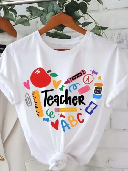 【SKKK】 220g printed women’s T-shirt, 100% cotton, comfortable choice