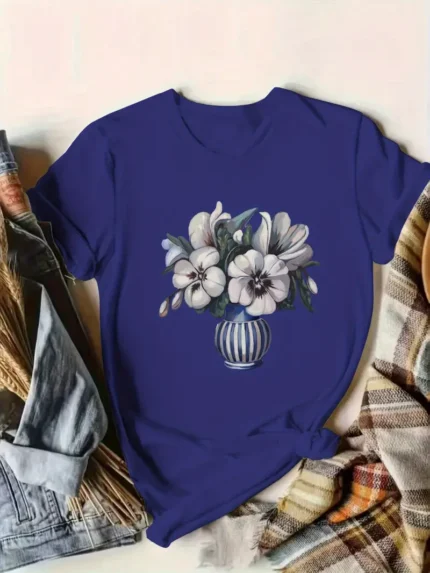 【SKKK】 220g printed women’s T-shirt, 100% cotton, comfortable choice