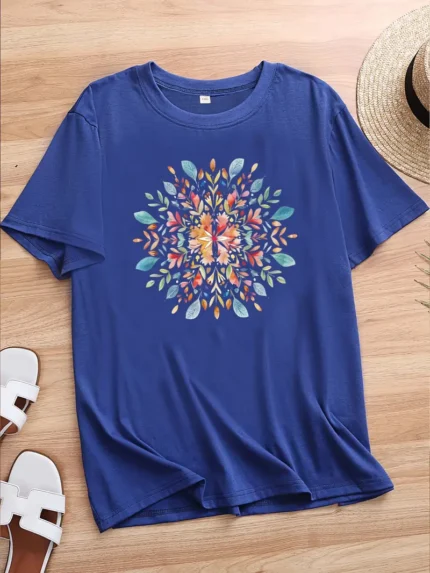 【SKKK】 220g printed women’s T-shirt, 100% cotton, comfortable choice