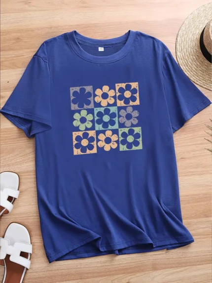 【SKKK】 220g printed women’s T-shirt, 100% cotton, comfortable choice