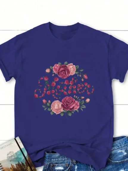 【SKKK】 220g printed women’s T-shirt, 100% cotton, comfortable choice