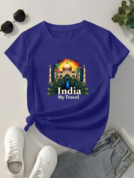 【SKKK】 220g printed women’s T-shirt, 100% cotton, comfortable choice