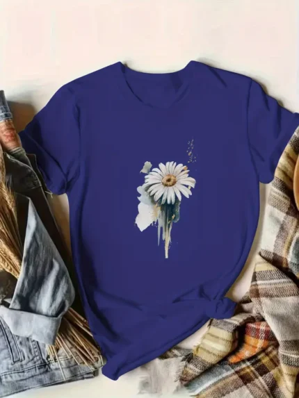 【SKKK】 220g printed women’s T-shirt, 100% cotton, comfortable choice