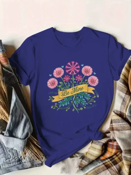 【SKKK】 220g printed women’s T-shirt, 100% cotton, comfortable choice