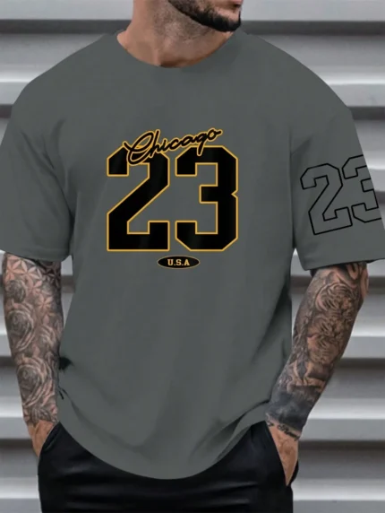 【SKKK】220g printed men’s oversized T-shirt, 100% cotton, comfortable choice