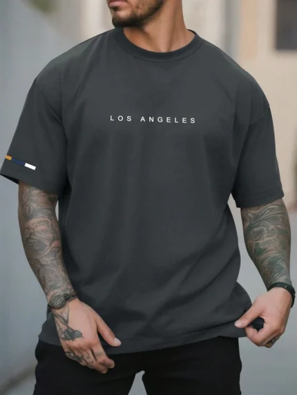 【SKKK】220g printed men’s oversized T-shirt, 100% cotton, comfortable choice