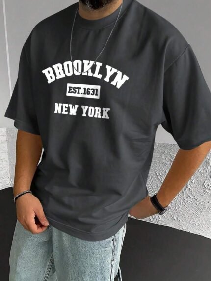 【SKKK】220g printed men’s oversized T-shirt, 100% cotton, comfortable choice