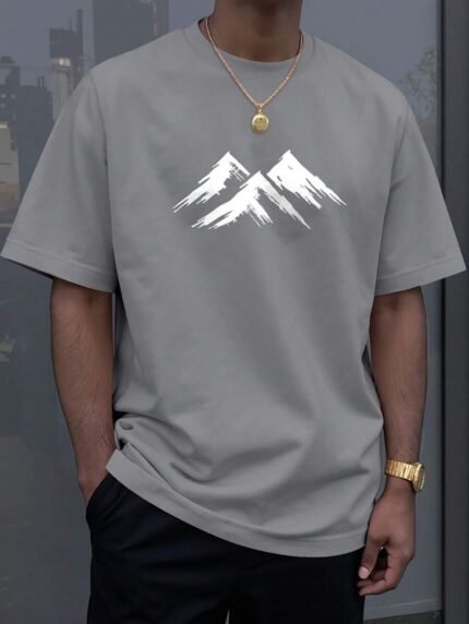 【SKKK】220g printed men’s oversized T-shirt, 100% cotton, comfortable choice