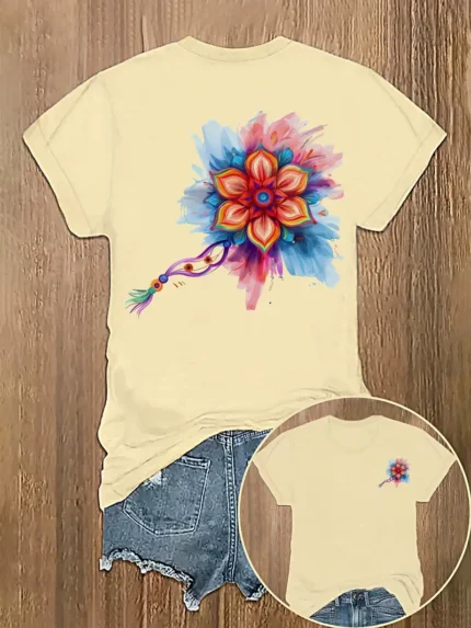 【SKKK】220g printed women’s oversized T-shirt, 100% cotton, comfortable choice