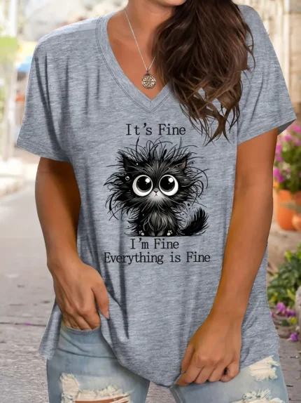 【SKKK】220g printed women’s oversized T-shirt, 100% cotton, comfortable choice