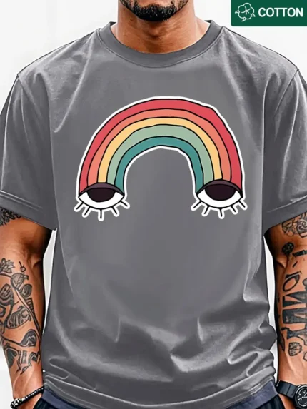 【SKKK】220g printed men’s oversized T-shirt, 100% cotton, comfortable choice