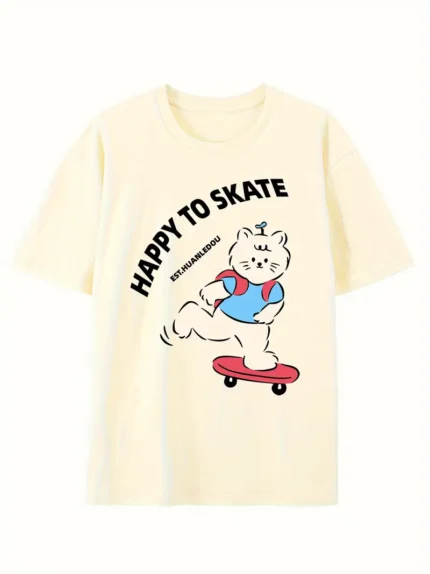 【SKKK】220g printed men’s oversized T-shirt, 100% cotton, comfortable choice