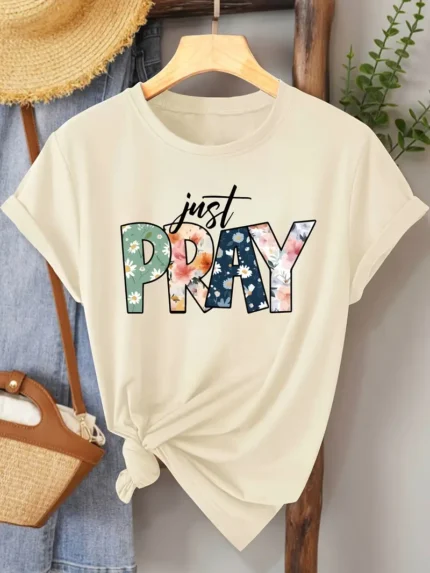 【SKKK】 220g printed women’s T-shirt, 100% cotton, comfortable choice