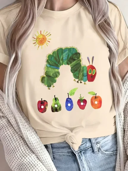 【SKKK】220g printed women’s oversized T-shirt, 100% cotton, comfortable choice