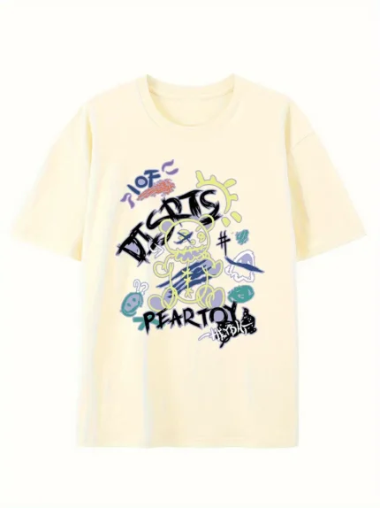 【SKKK】220g printed men’s oversized T-shirt, 100% cotton, comfortable choice