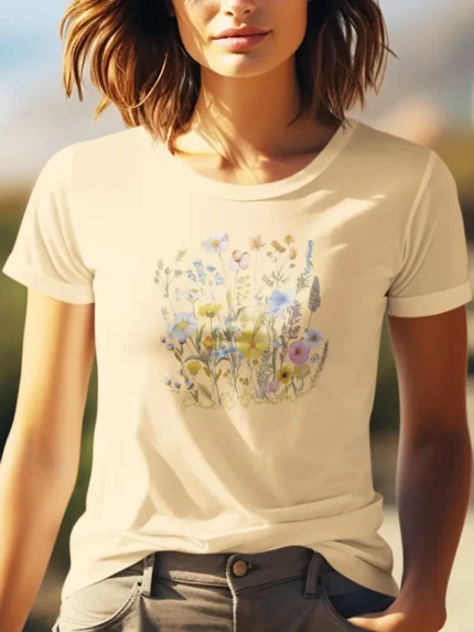 【SKKK】220g printed women’s oversized T-shirt, 100% cotton, comfortable choice