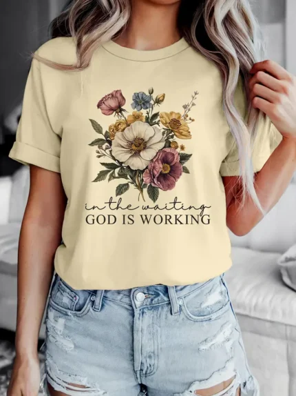 【SKKK】220g printed women’s oversized T-shirt, 100% cotton, comfortable choice