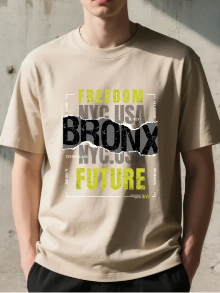 【SKKK】220g printed men’s oversized T-shirt, 100% cotton, comfortable choice