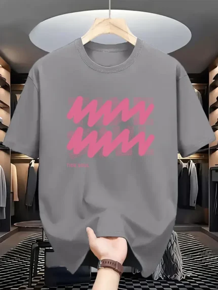 【SKKK】220g printed men’s oversized T-shirt, 100% cotton, comfortable choice