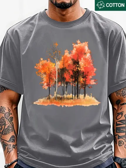 【SKKK】220g printed men’s oversized T-shirt, 100% cotton, comfortable choice