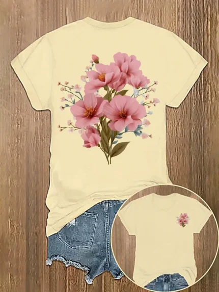 【SKKK】 220g printed women’s T-shirt, 100% cotton, comfortable choice